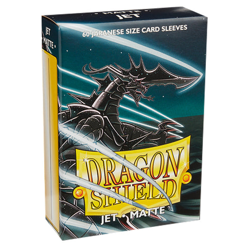 Arcane Tinmen Dragon Shield Japanese 60ct Matte Jet Black Sleeves 59x86mm