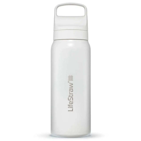 LifeStraw Go 2.0 700ml Stainless Steel Water Filter Bottle White