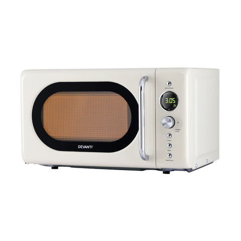 Devanti 20L Microwave Oven 700W (Cream)