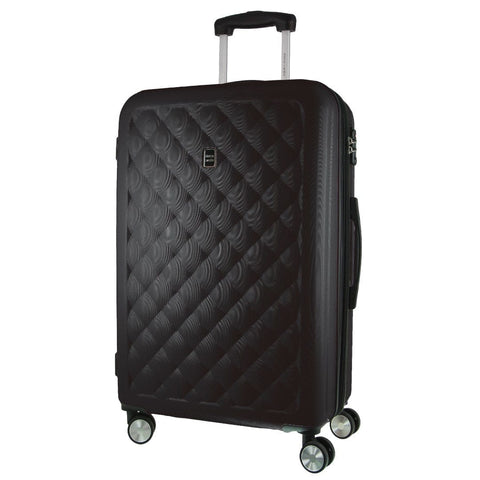 Pierre Cardin 4 Wheel Large Hard-Shell TSA Lock Travel Luggage 80cm Black