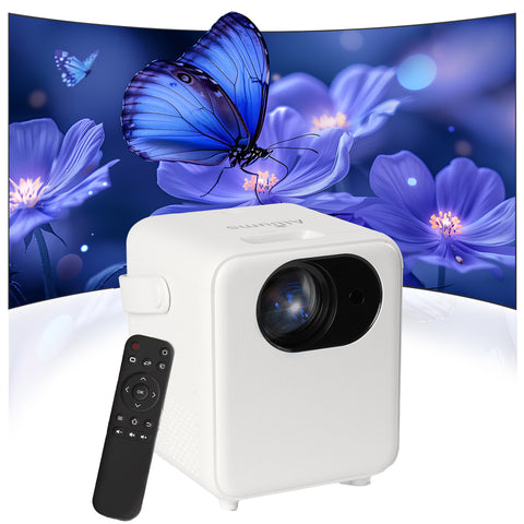 ALLIUMS Projector Ultimate 9500Lumens HD 1080p Supported (White)
