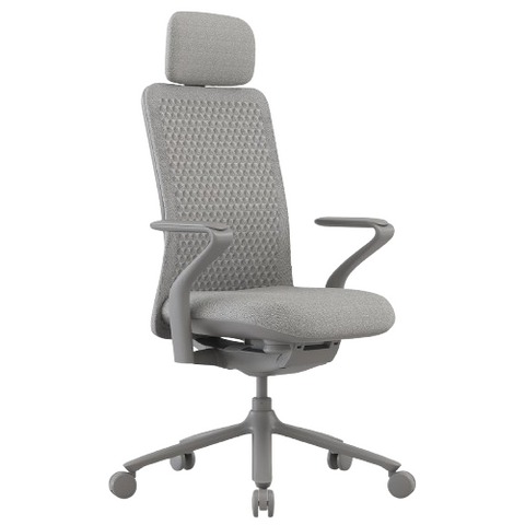 Desky Pro Ergonomic Mesh Chair with Headrest Lunar Grey