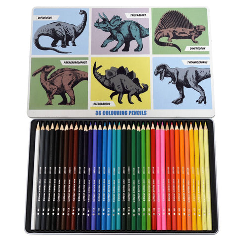Rex London 36-Piece Colouring Pencils (Prehistoric Land)