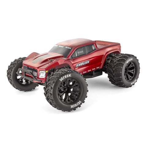Atrek Ambush Pro RC Monster Truck Electric Brushless 2WD 1/10 Scale RTR - Lava Red