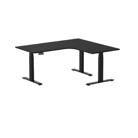 Desky Sigma L-Shape Gaming Desk Left Return 160 cm Matte Black Frame