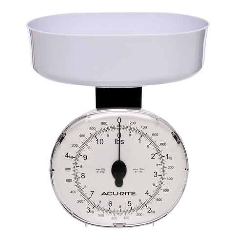 Acurite Kitchen Analogue Scale 25g/5kg White Home Kitchen Cooking Instrument