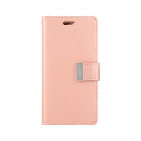 Goospery Rich Diary for iPhone 16 Pro - Rose Gold