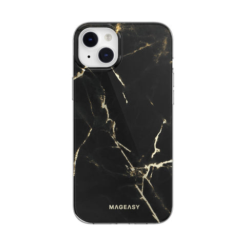 Mageasy Marble Case iPhone 14 Plus - Pearl Black