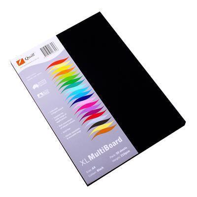Quill XL Multiboard Paper 210GSM A4 Pack 50 (Black)