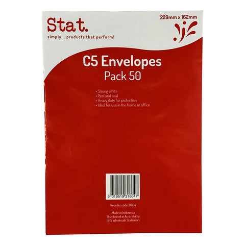 DAHLE Stat Peel and Seal C5 Envelope 50pcs (White)