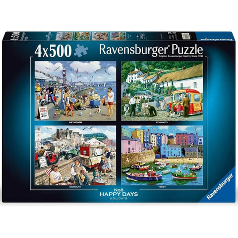 Ravensburger 4x500-Pieces Happy Days No 8 Holidays Puzzle
