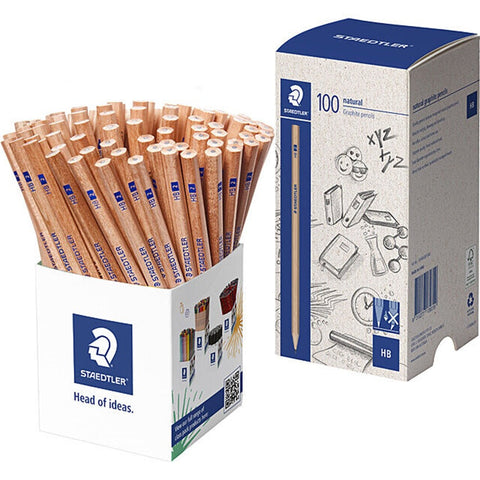 Staedtler Natural Graphite Lead Pencil HB Tub [100 Bulk]