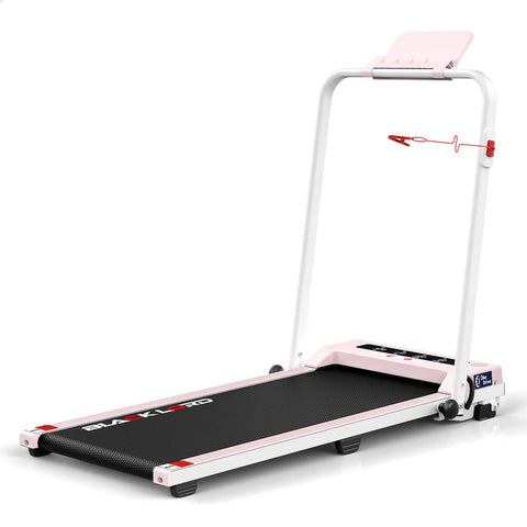 BLACK LORD Treadmill Electric Walking Pad Foldable Under Desk Home Gym 38cm Belt (Pink)