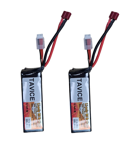 TAVICE 2 Pack Replacement 3S LiPo Battery 11.1V 120C  2200mAh with Deans Connector Compatible with RC Cars, Trucks & Airplanes
