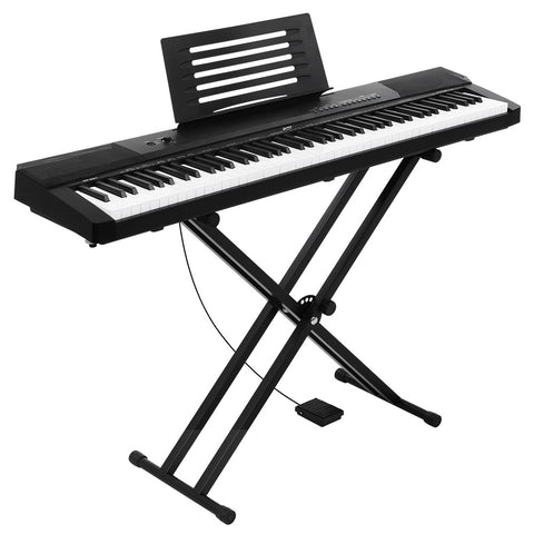 Alpha 88 Keys Electronic Piano Keyboard Digital Electric with Stand Sustain Pedal