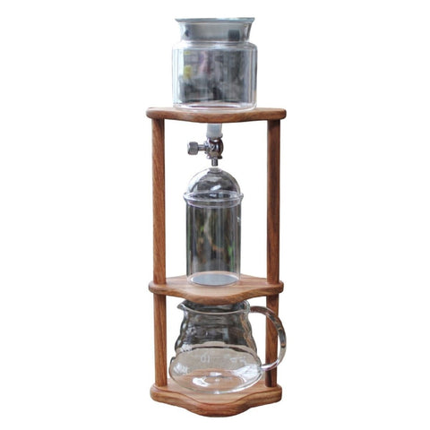 Coffee Culture 350ml Cold Drip Glass Brewing Coffee Maker with Wooden Stand