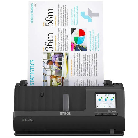 Epson WorkForce ES-C380W Scanner Ultra Compact Document A4 Black