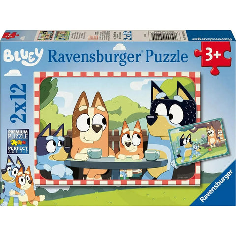 Ravensburger 2x12-Pieces Bluey Family Time Puzzle