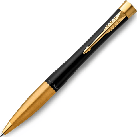 Parker Urban Premium Ballpoint Twist Pen Muted Trim Gift Box  (Black Gold)