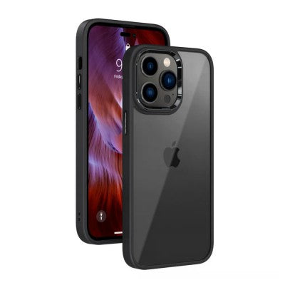 Redefine Clear Case with Metal Lens for iPhone 13 Pro - Black, Non-Magsafe
