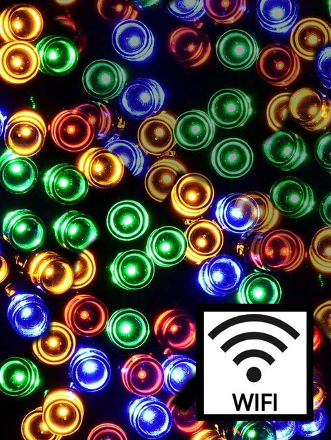 Christmas Warehouse - LITE1020 300 Multi Colour LED WiFi Smart App String Fairy Lights 8 Function | 15m Red, Green, Blue & Orange