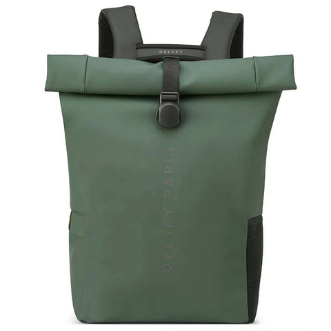 Delsey Turenne Soft Rolltop 15" Laptop Backpack with RFID - Green