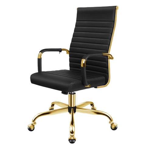ALFORDSON Office Chair Padded Seat Ergonomic Executive Computer Study (Black)