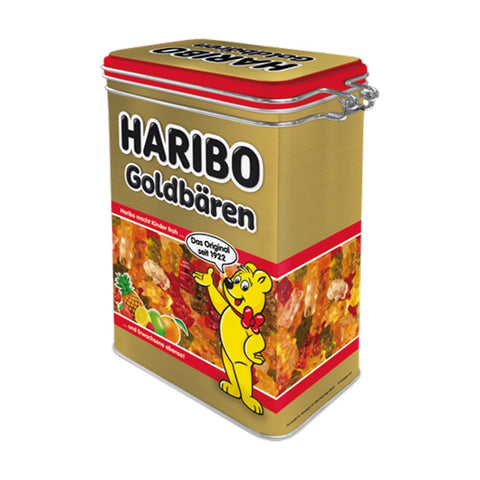 Nostalgic-Art Clip Top Storage Tin Haribo Goldbaren Metal 7.5x11x17.5cm