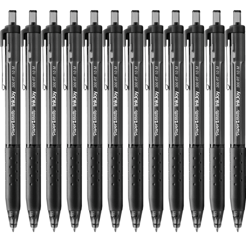 Papermate Inkjoy 300 Retractable Ballpoint Pen Medium 1.0mm (Black) [Box 12]