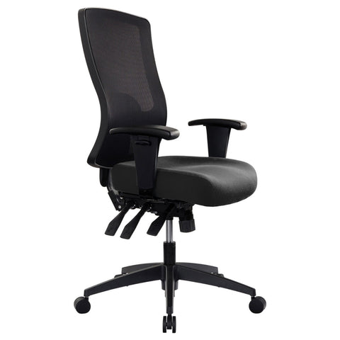 Buro Tidal Mesh High Back Chair With Arms Black
