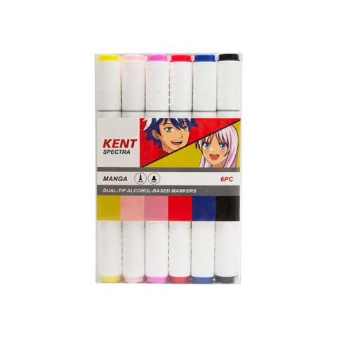 Kent Spectra Graphic Design Marker Set 6pcs - Manga