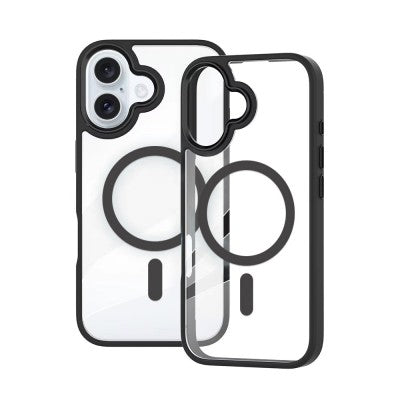 Redefine Clear Case with Metal Lens for iPhone 16 - Black