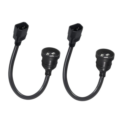 BOOC [2PK] 20cm Ultra-Short AU Power Cord, IEC C14 to 3-Pin AS/NZS Plug 10A 240V