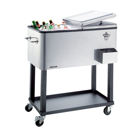 Heller Alfresco 80L Ice Drink Cooler Cart Trolley