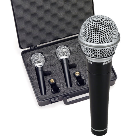 Samson R21S 3-Pack Dynamic Mics with Clips and Case