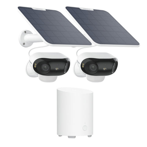 Reolink Home Hub mini 2 pack Argus 4 Pro 4K Dual-Lens 180° Security Cameras Wireless