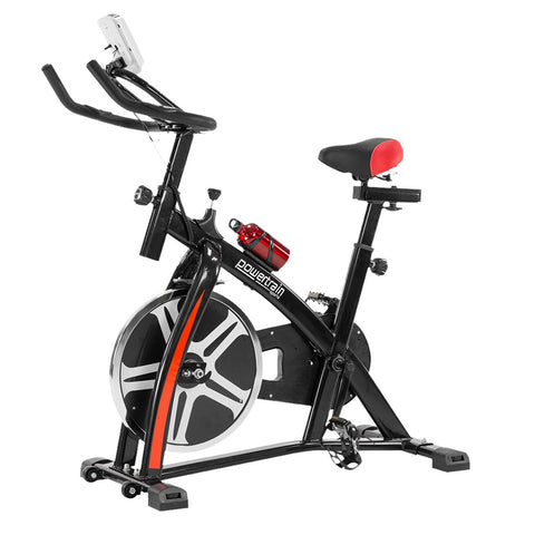 Powertrain Home Gym Flywheel Exercise Spin Bike (Black)