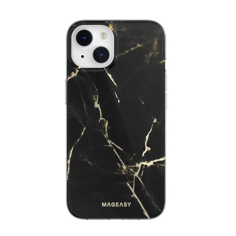 MagEasy Marble Case iPhone 14 - Pearl Black Magsafe