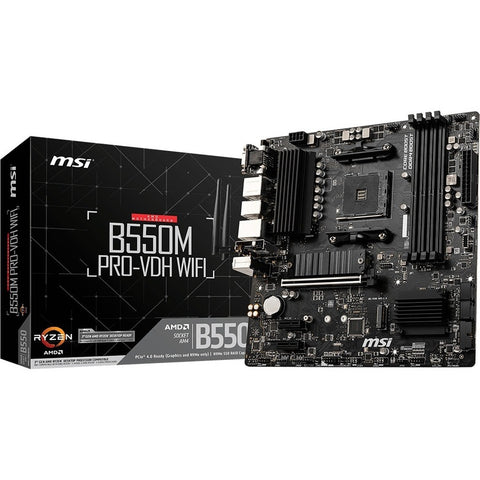 MSI B550M PRO-VDH Wi-Fi AMD B550 AM4 Desktop Motherboard