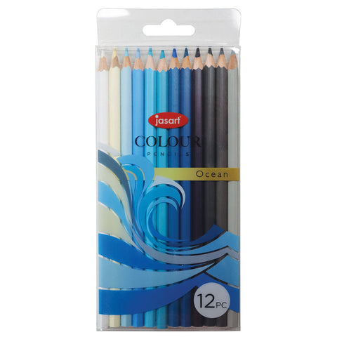 Jasart Studio Art/Craft Colour Pencil Set (Ocean) [12-Pieces]