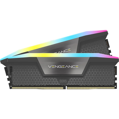 Corsair CMH64GX5M2D6000Z40 Vengeance RGB Intel DDR5 RAM 64GB (2x32GB) (Grey)