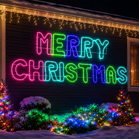 Lexi Lighting 2.73m Merry Christmas Sign - Candy