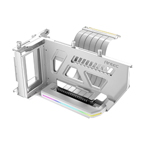 Antec RGB Adjustable Shift PCI Vertical GPU Bracket PCI-E 4.0 Riser Cable White