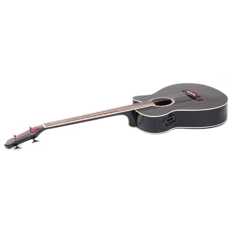Karrera 4 String Acoustic Bass Guitar Electric Pickup 4 Band Equaliser (Black)
