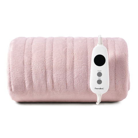 Dreamaker Coral Fleece Electric Heated Throw Blanket [130x160cm] (Blush Pink)