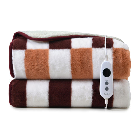 Dreamaker Alma Faux Fur Heated Throw [180x200cm] (Chocolate Mousse)