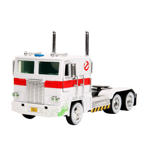 Jada 1:24 Hollywood Rides Optimus Prime X Ghostbusters Ecto-1 Mash-up Vehicle
