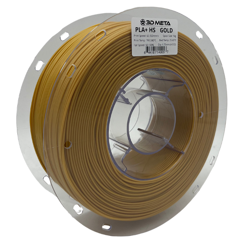 3D META High Speed PLA+ HS 3D Printing Filament - Gold