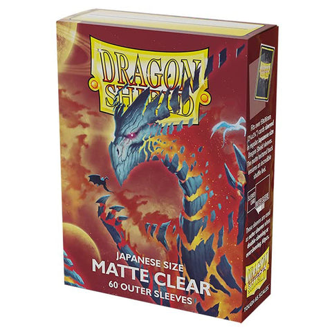 Arcane Tinmen Dragon Shield Japanese 60ct Matte Clear Outer Sleeves 59x86mm