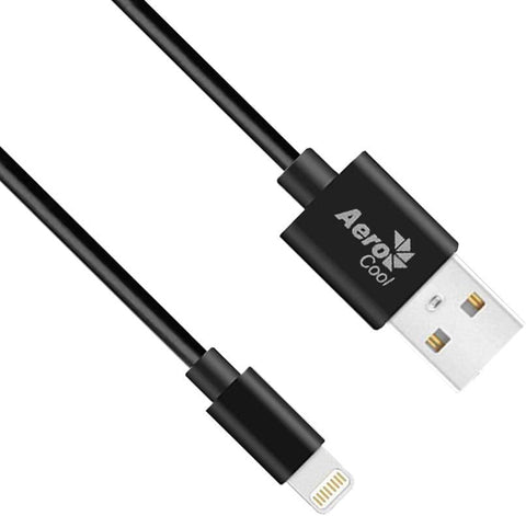 AeroCool Premium MFI 8-Pin USB to Lightning Cable Black 1m (Black)